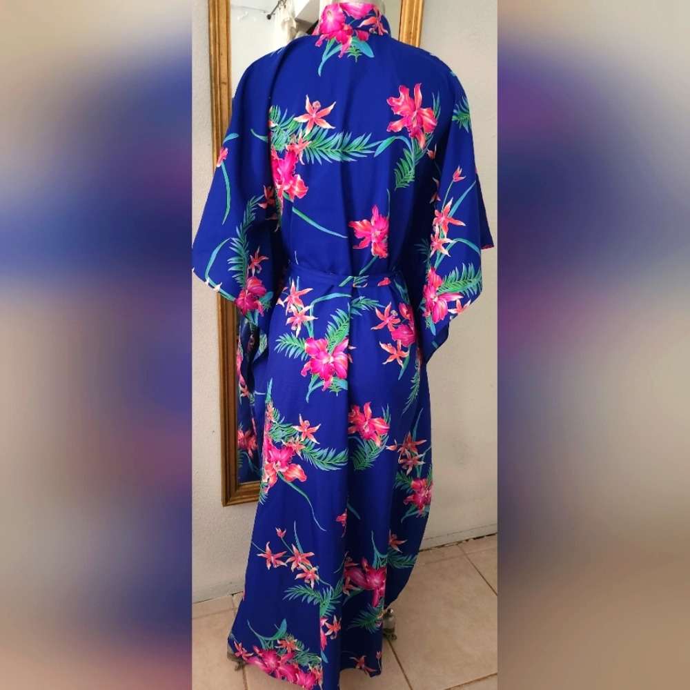 Vintage Rare Hawaiian Kimono SWEETHEARTS ARE MADE IN PARADISE BRAND OS - Picture 3 of 9